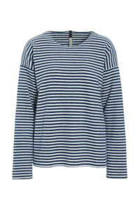 BLUSE RUND HALS - 1359 - STRIPES DENIM & KIT