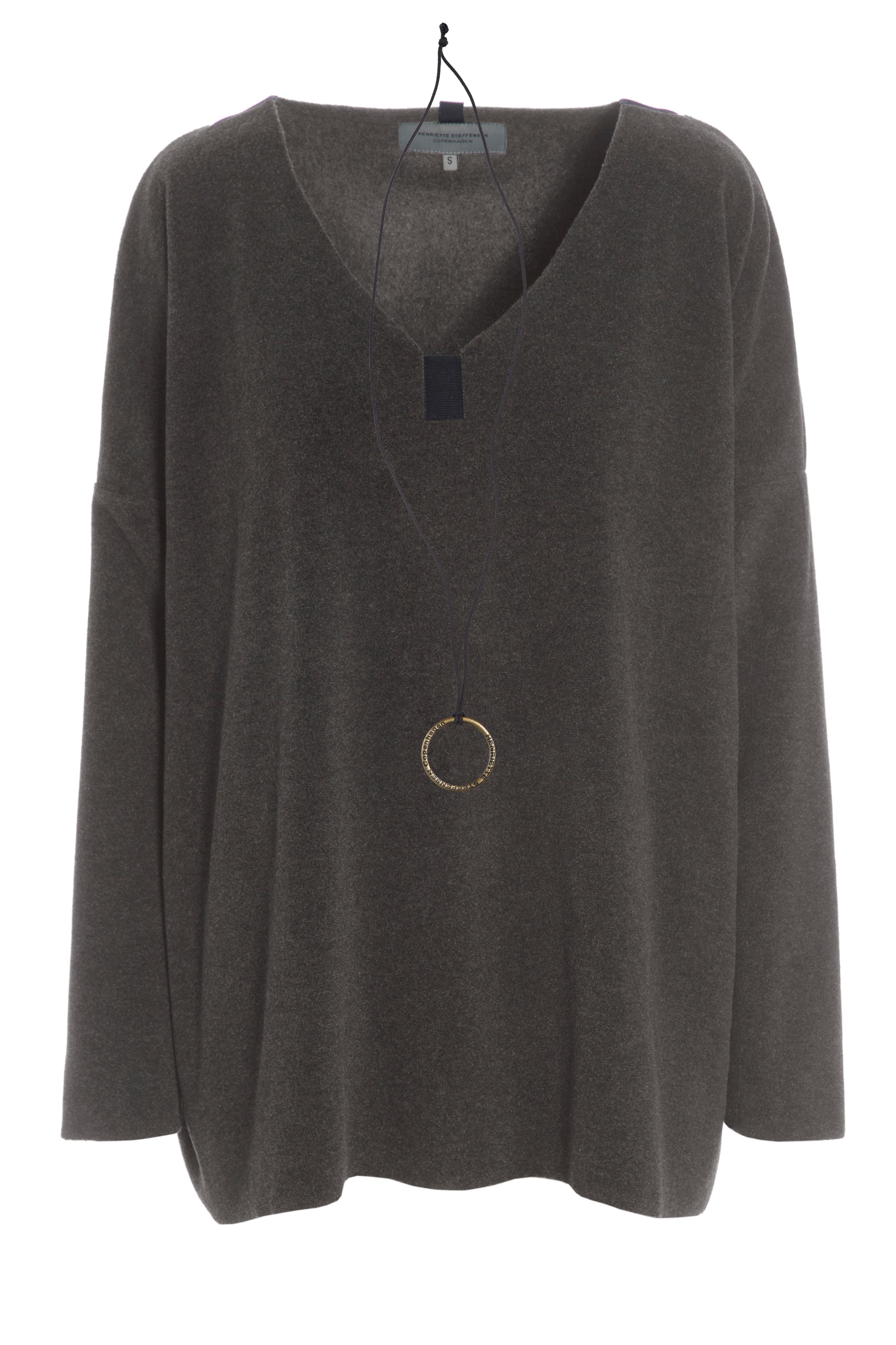 HENRIETTE STEFFENSEN COPENHAGEN BLUSE V-HALS - 1336 BLUSER BARK 320