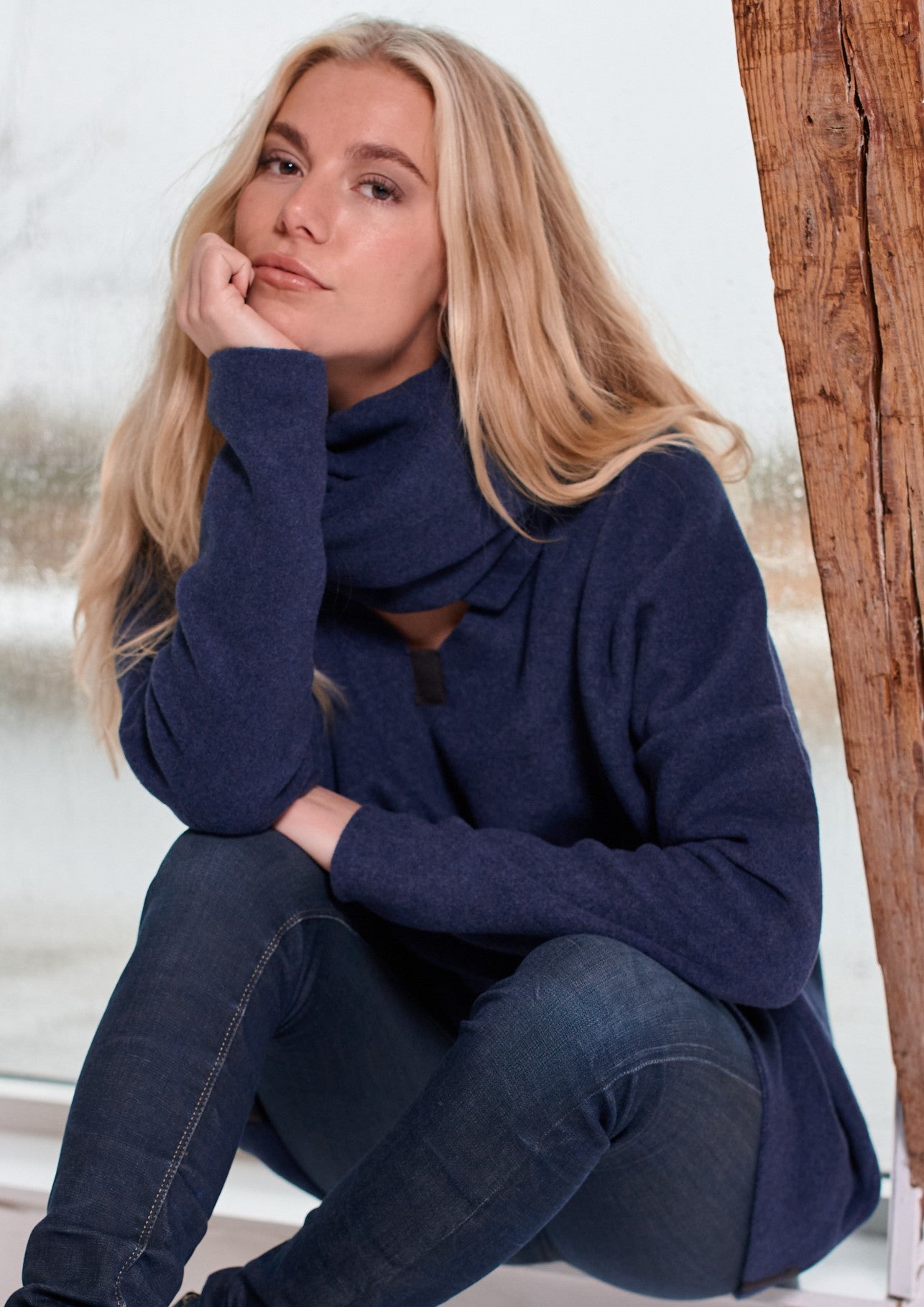 HENRIETTE STEFFENSEN COPENHAGEN BLUSE V-HALS - 1336 BLUSER DENIM 767