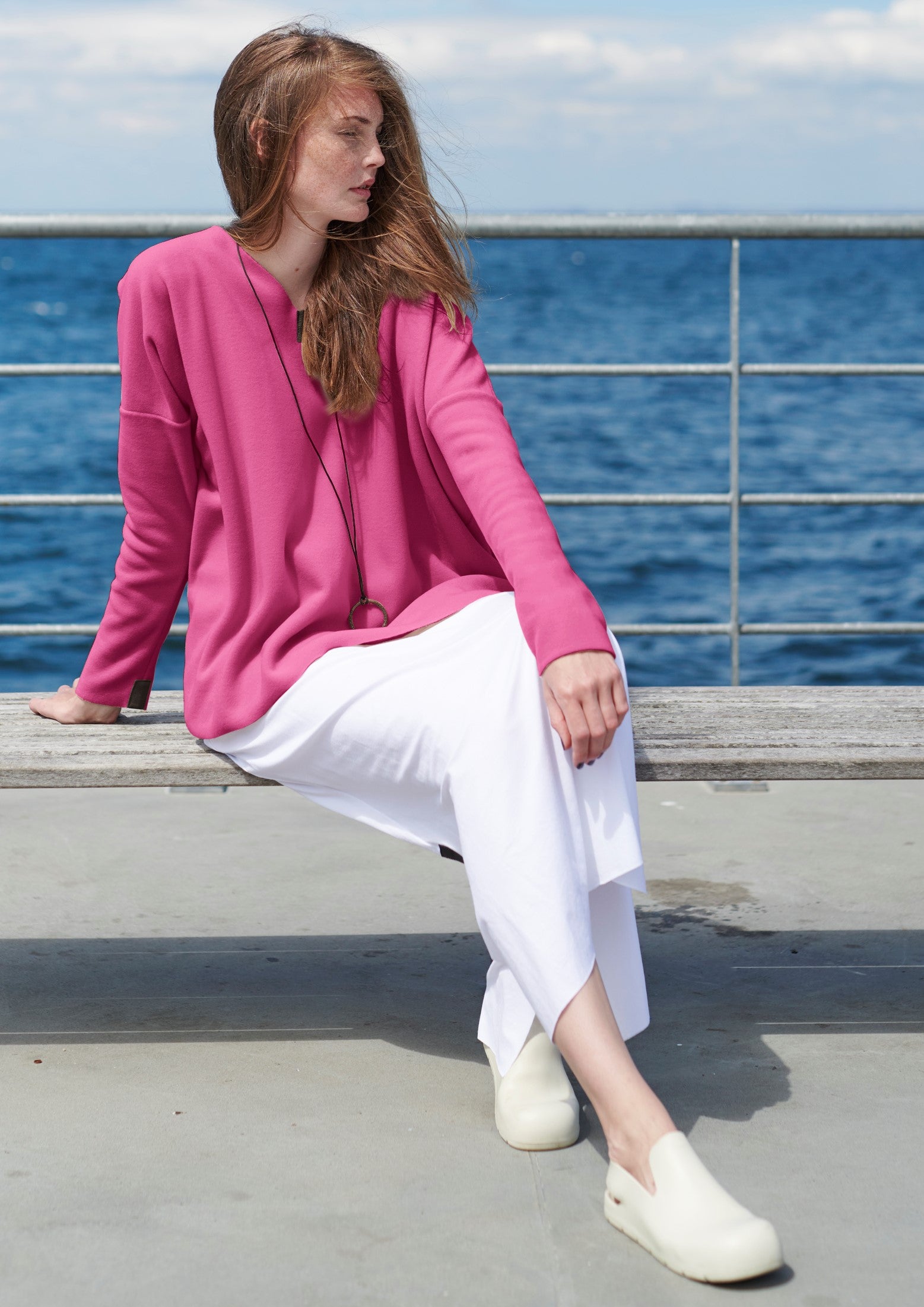 HENRIETTE STEFFENSEN COPENHAGEN BLUSE V-HALS - 1336 BLUSER PINK 369