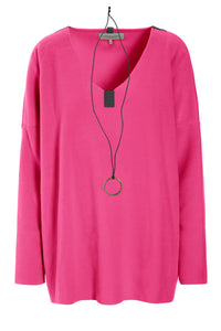 BLUSE V-HALS - 1336 - PINK