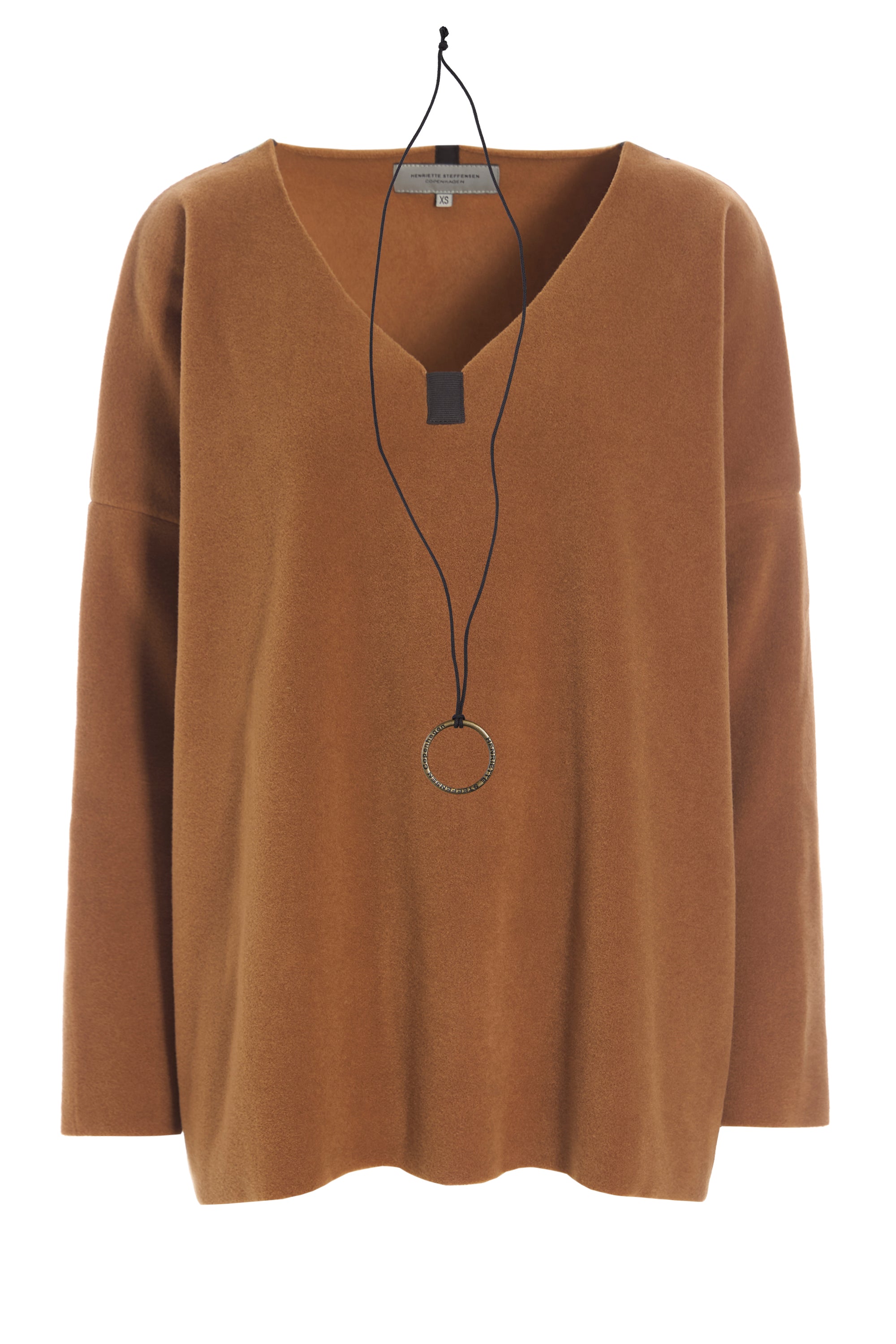 HENRIETTE STEFFENSEN COPENHAGEN BLUSE V-HALS - 1336 BLUSER RUST 706