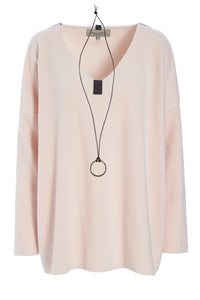 BLUSE V-HALS - 1336 - SOFT ROSE