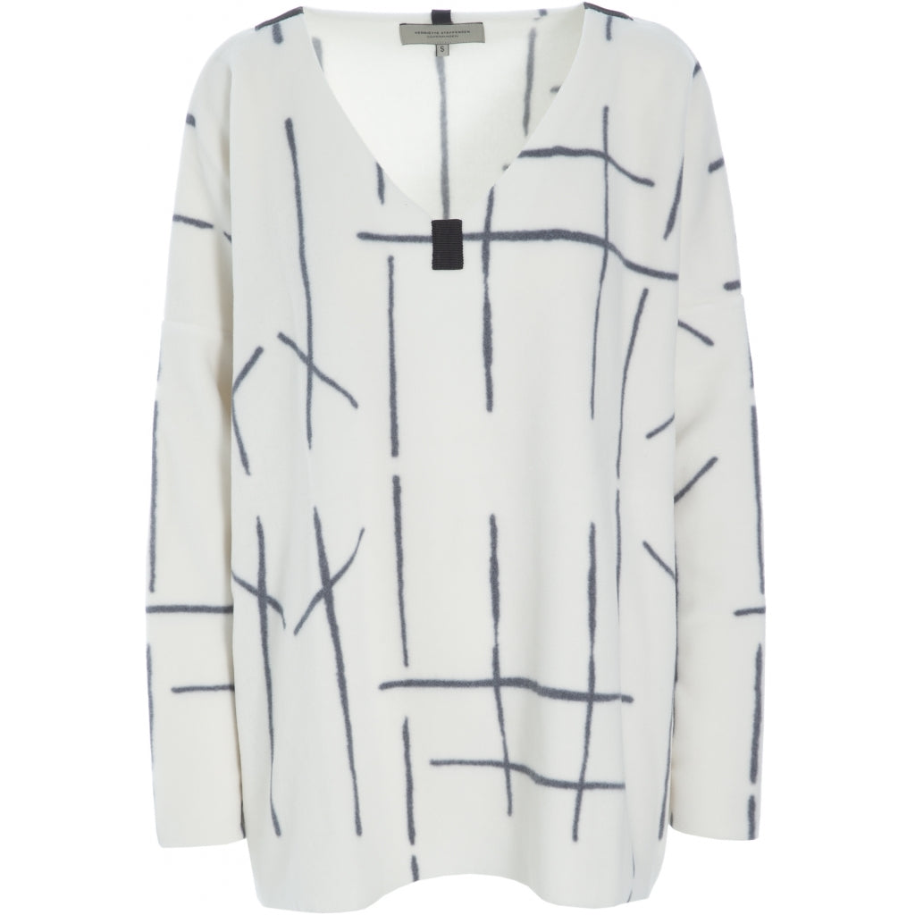 HENRIETTE STEFFENSEN COPENHAGEN BLUSE V-HALS - 1336P BLUSER CHECK PRINT 112