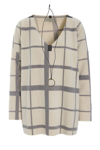 BLUSE V-HALS - 1336P - CLAN PRINT KIT