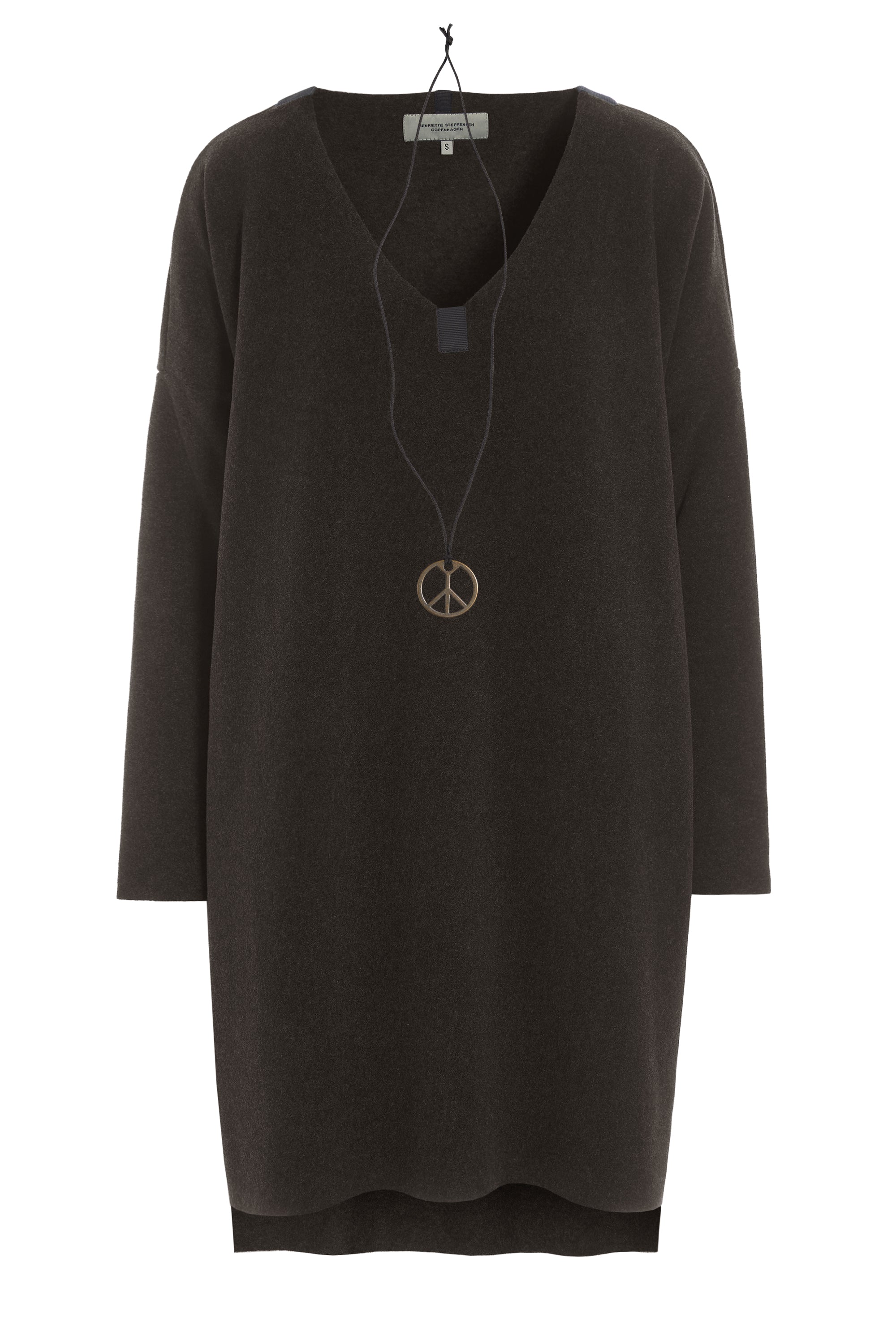 HENRIETTE STEFFENSEN COPENHAGEN BLUSE V-HALS - 1367 TUNICS CHOCOLATE 844