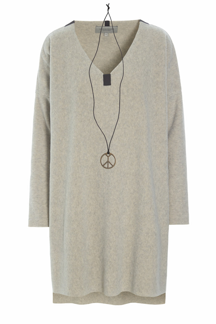 HENRIETTE STEFFENSEN COPENHAGEN BLUSE V-HALS - 1367 TUNICS SAND 805