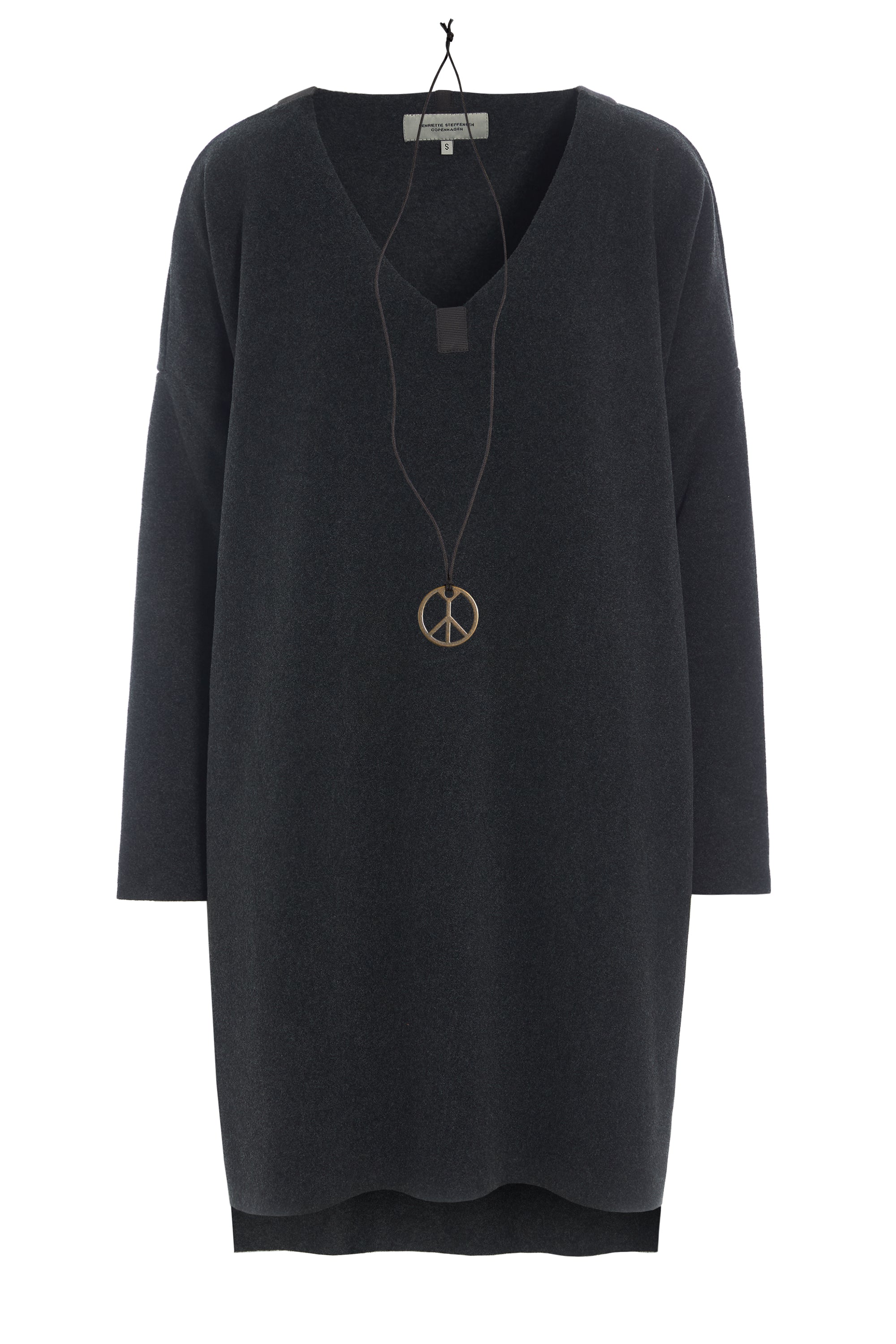 HENRIETTE STEFFENSEN COPENHAGEN BLUSE V-HALS - 1367 TUNICS SOFT BLACK 914