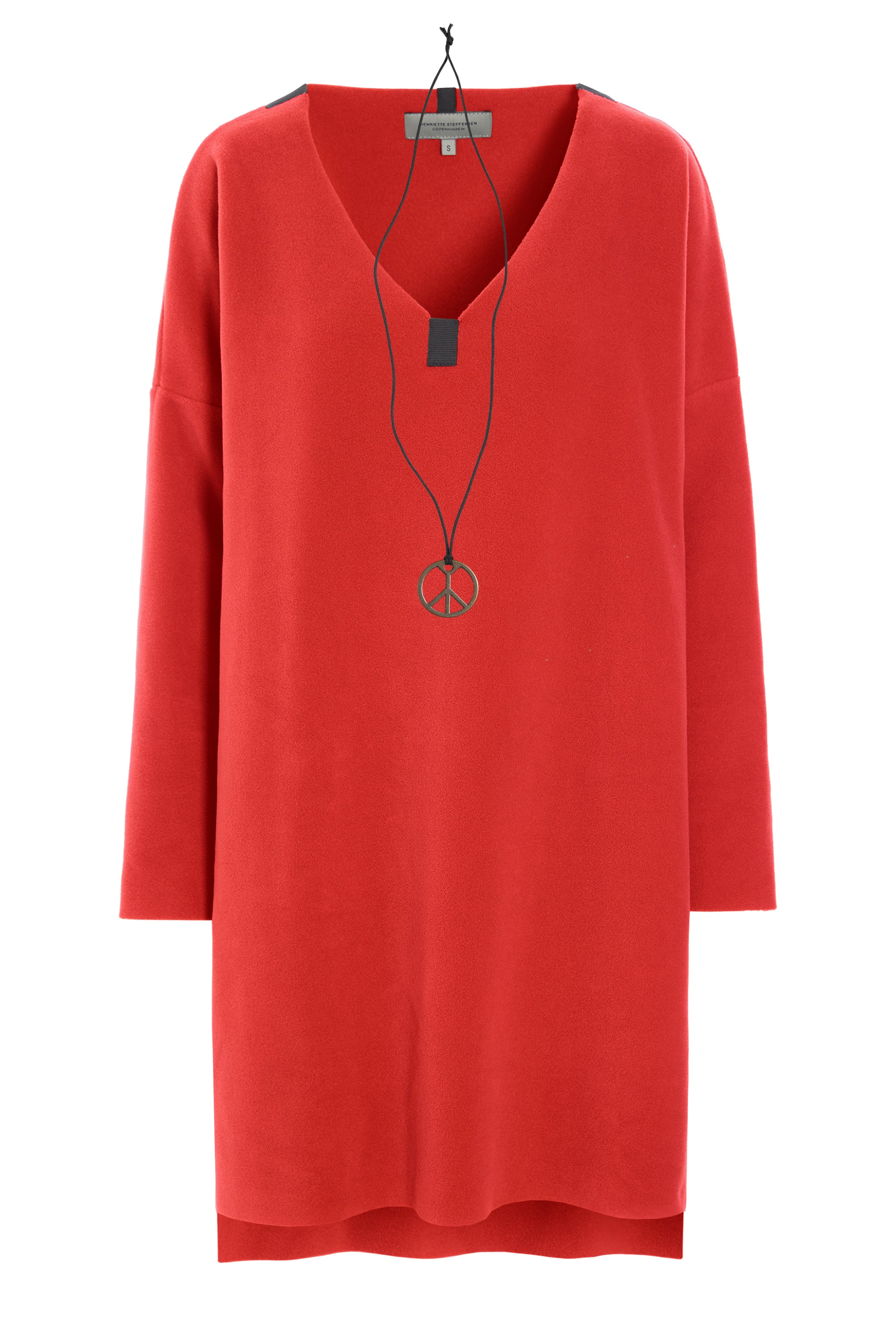 HENRIETTE STEFFENSEN COPENHAGEN BLUSE V-HALS - 1367 TUNICS TOMATO 845