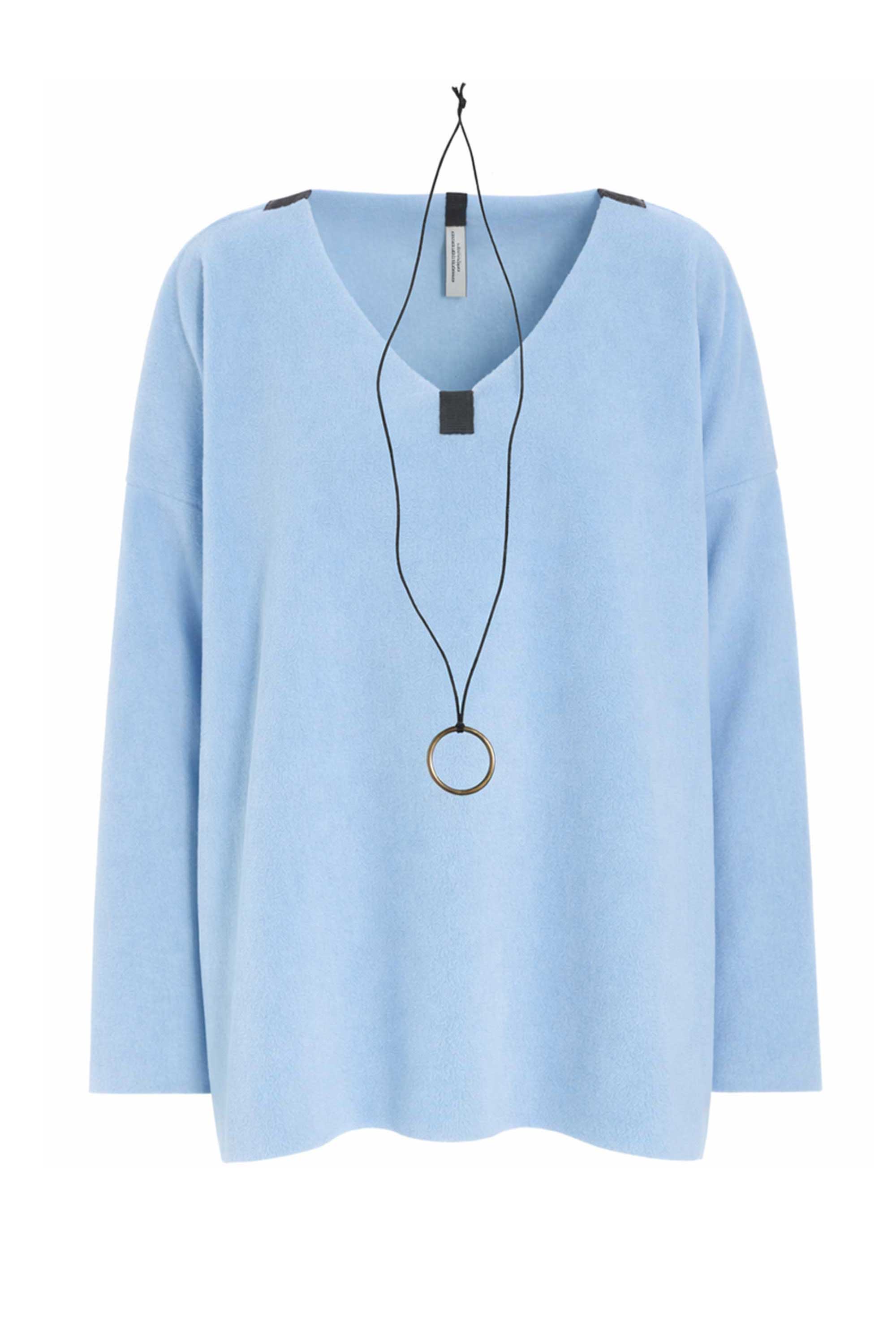 HENRIETTE STEFFENSEN COPENHAGEN BLUSE V-HALS - 1410 BLUSER BABY BLUE 671