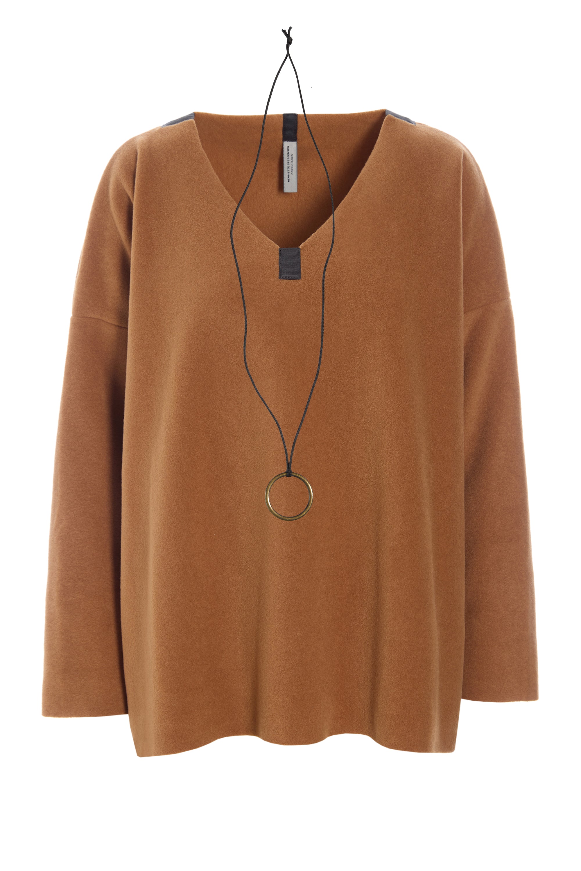HENRIETTE STEFFENSEN COPENHAGEN BLUSE V-HALS - 1410 BLUSER RUST 706