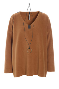 BLUSE V-HALS - 1410 - RUST