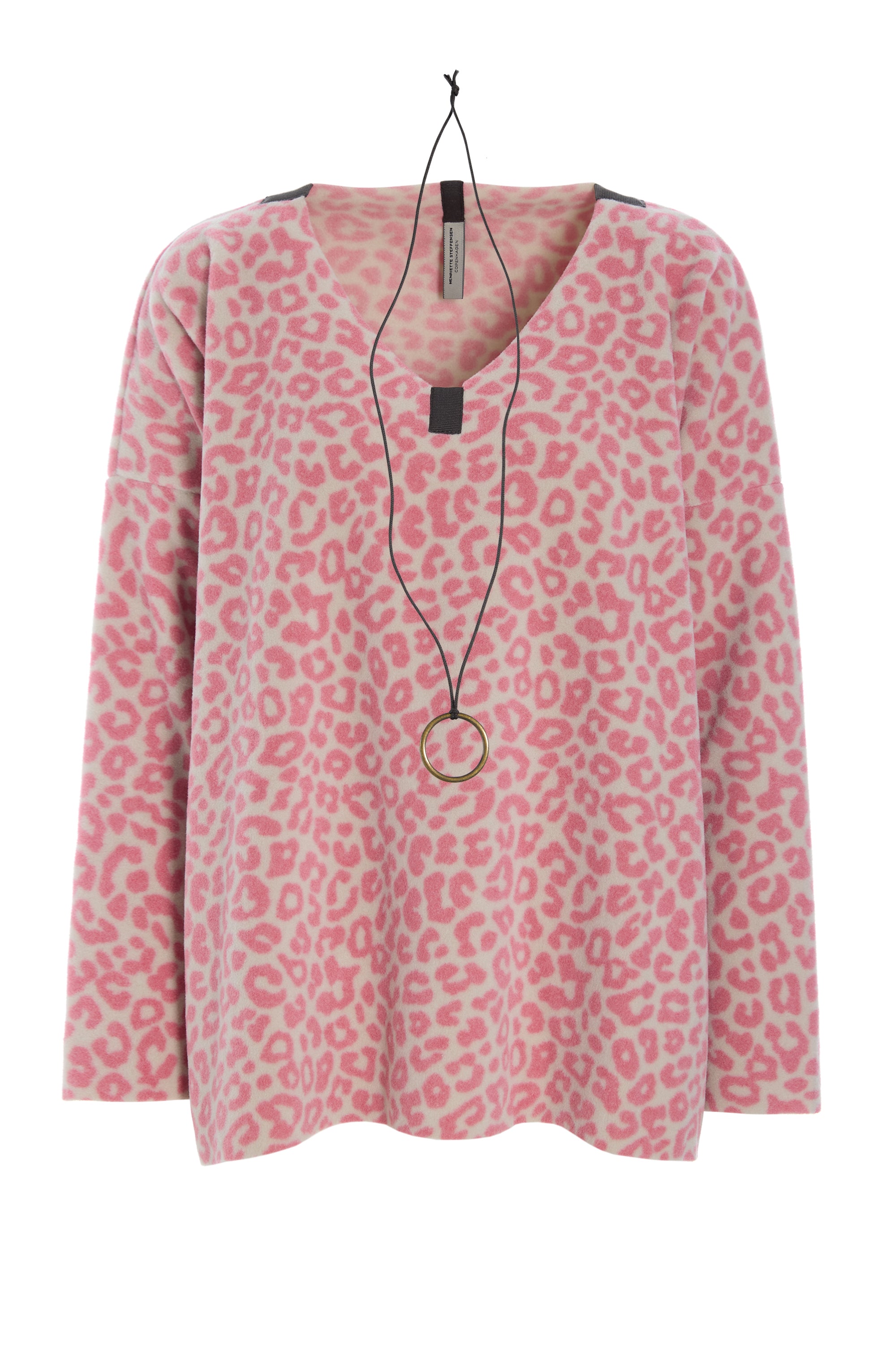 HENRIETTE STEFFENSEN COPENHAGEN BLUSE V-HALS - 1410P BLUSER PINK LEO 358