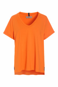 BLUSE V-HALS - 96082 - ORANGE