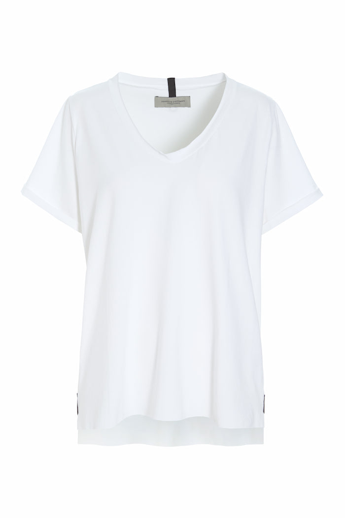 HENRIETTE STEFFENSEN COPENHAGEN BLUSE V-HALS - 96082 T-SHIRTS WHITE 816