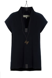 BLUSE V-HALS - 96103 - BLACK