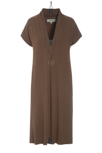 BLUSE V-HALS - 98068 - CHOCOLATE