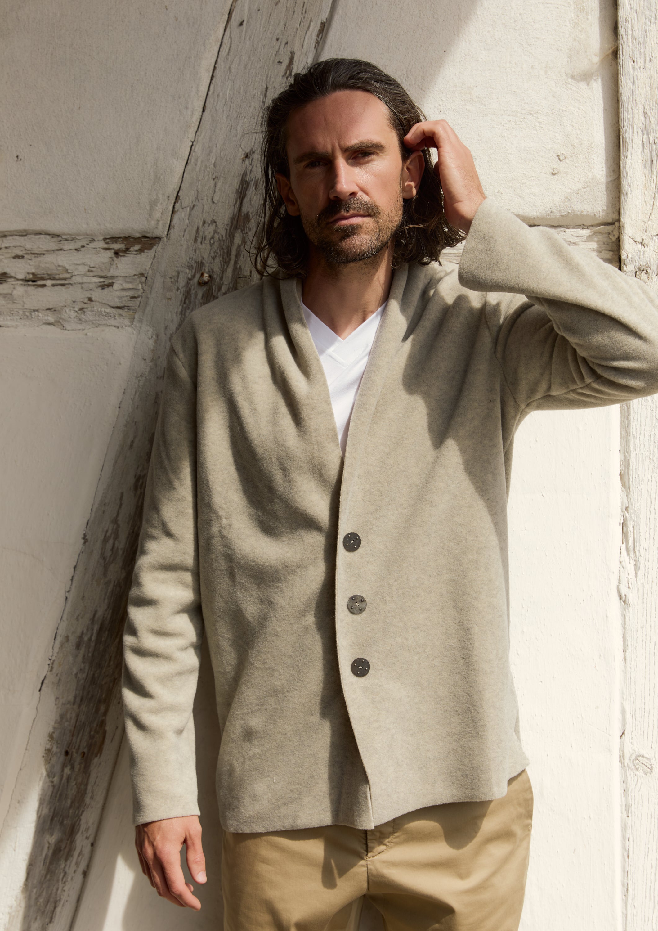 CARL BY STEFFENSEN COPENHAGEN CARDIGAN - 1034C CARDIGANS SAND 805