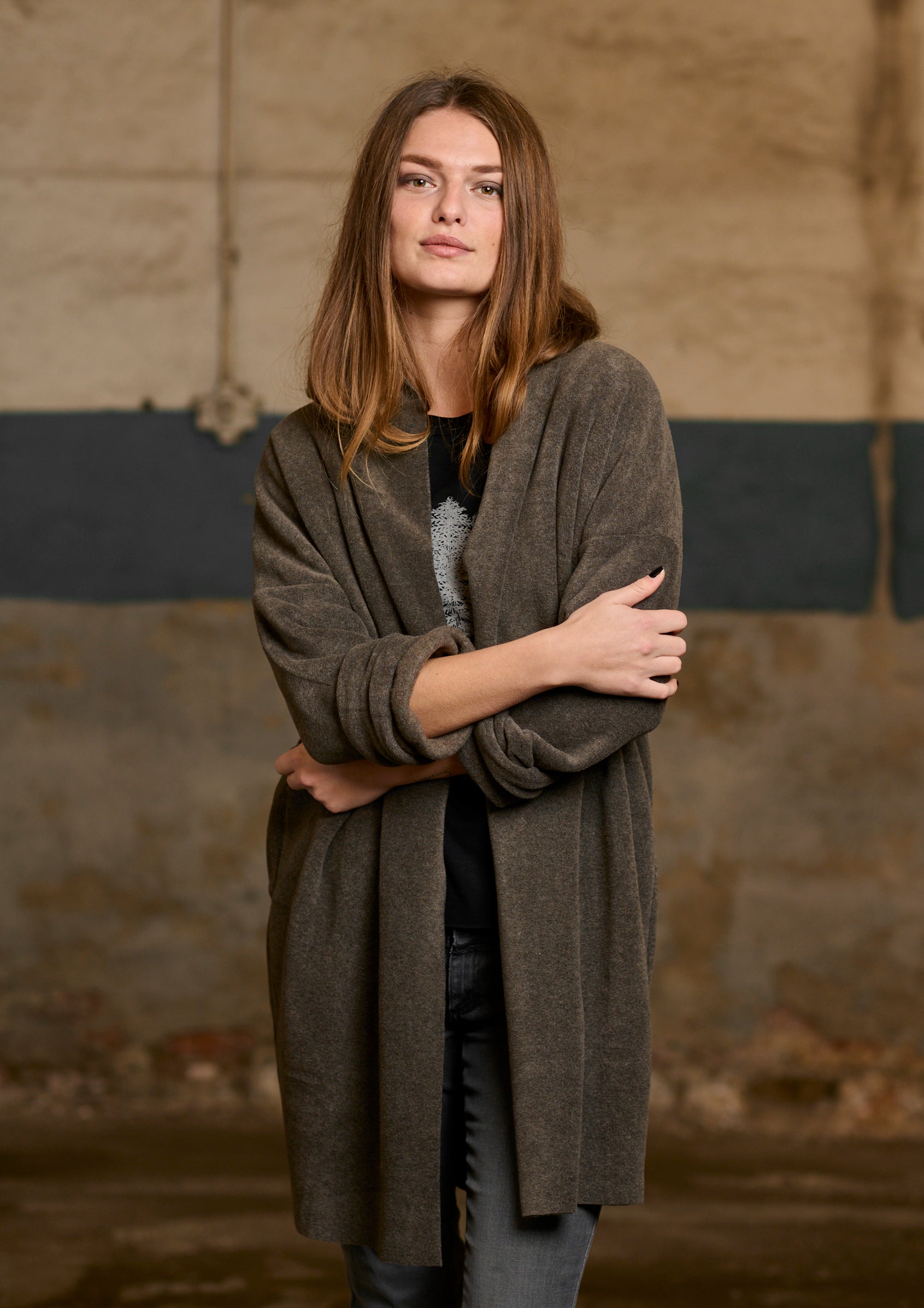 HENRIETTE STEFFENSEN COPENHAGEN CARDIGAN - 7130 CARDIGANS BARK 320