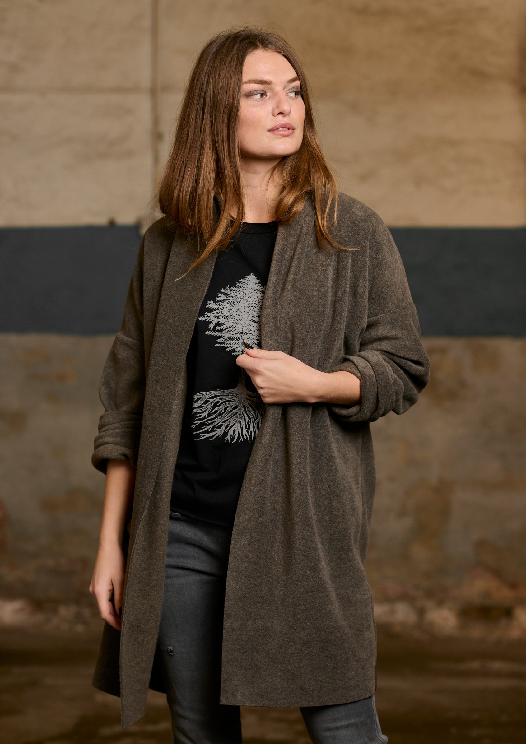 HENRIETTE STEFFENSEN COPENHAGEN CARDIGAN - 7130 CARDIGANS BARK 320