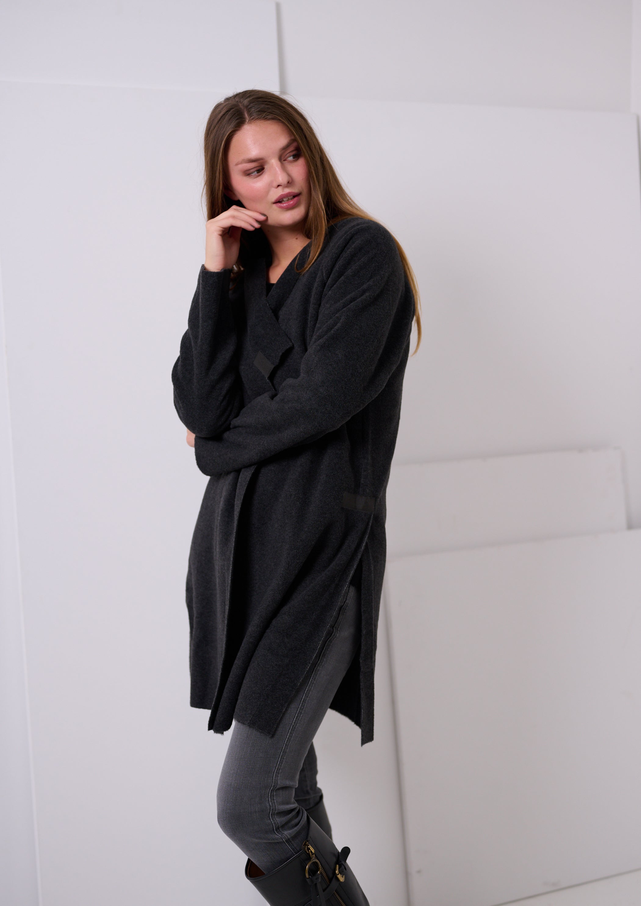 HENRIETTE STEFFENSEN COPENHAGEN CARDIGAN - 7134 CARDIGANS SOFT BLACK 914