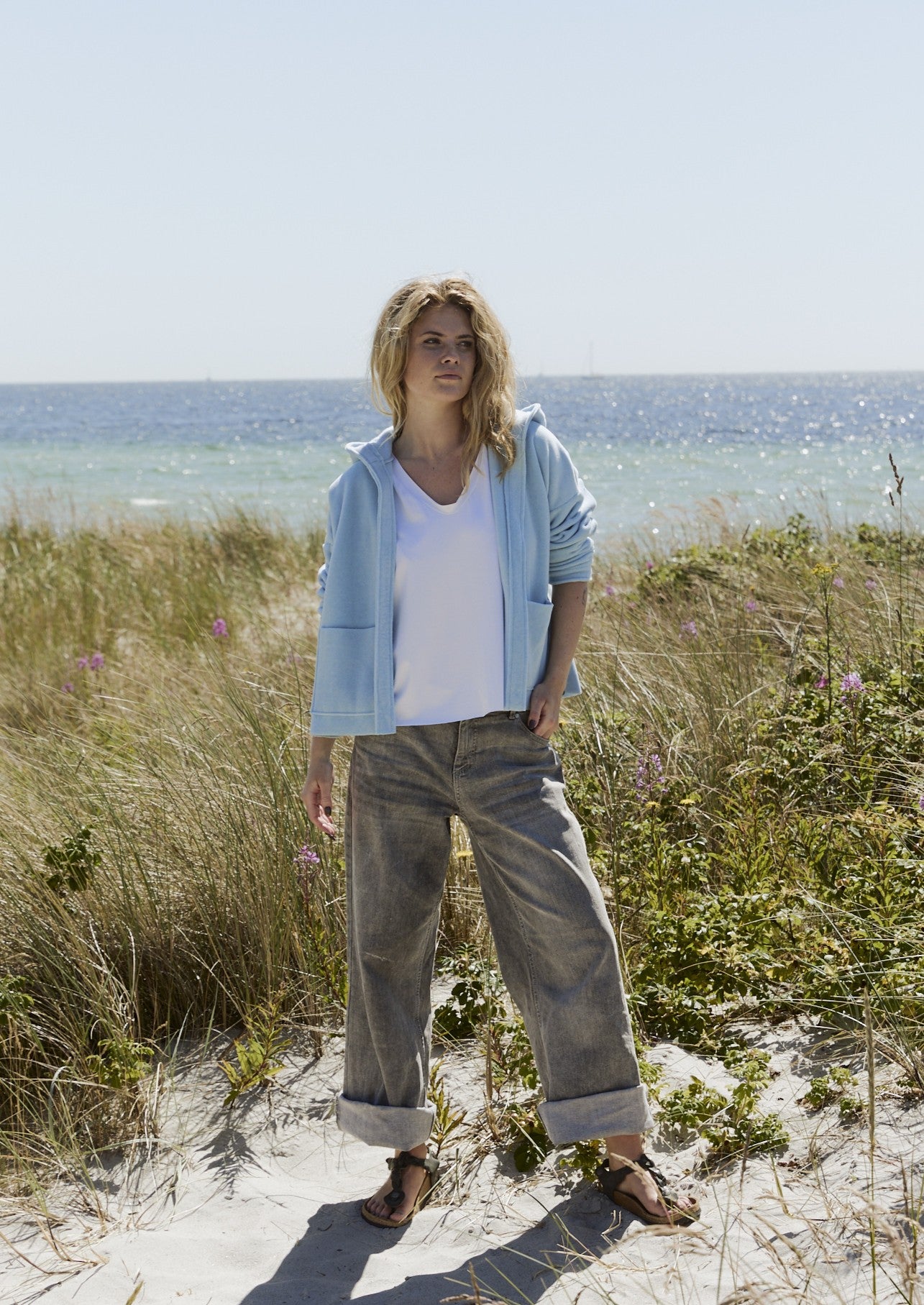 HENRIETTE STEFFENSEN COPENHAGEN CARDIGAN - 7176 CARDIGANS BABY BLUE 671