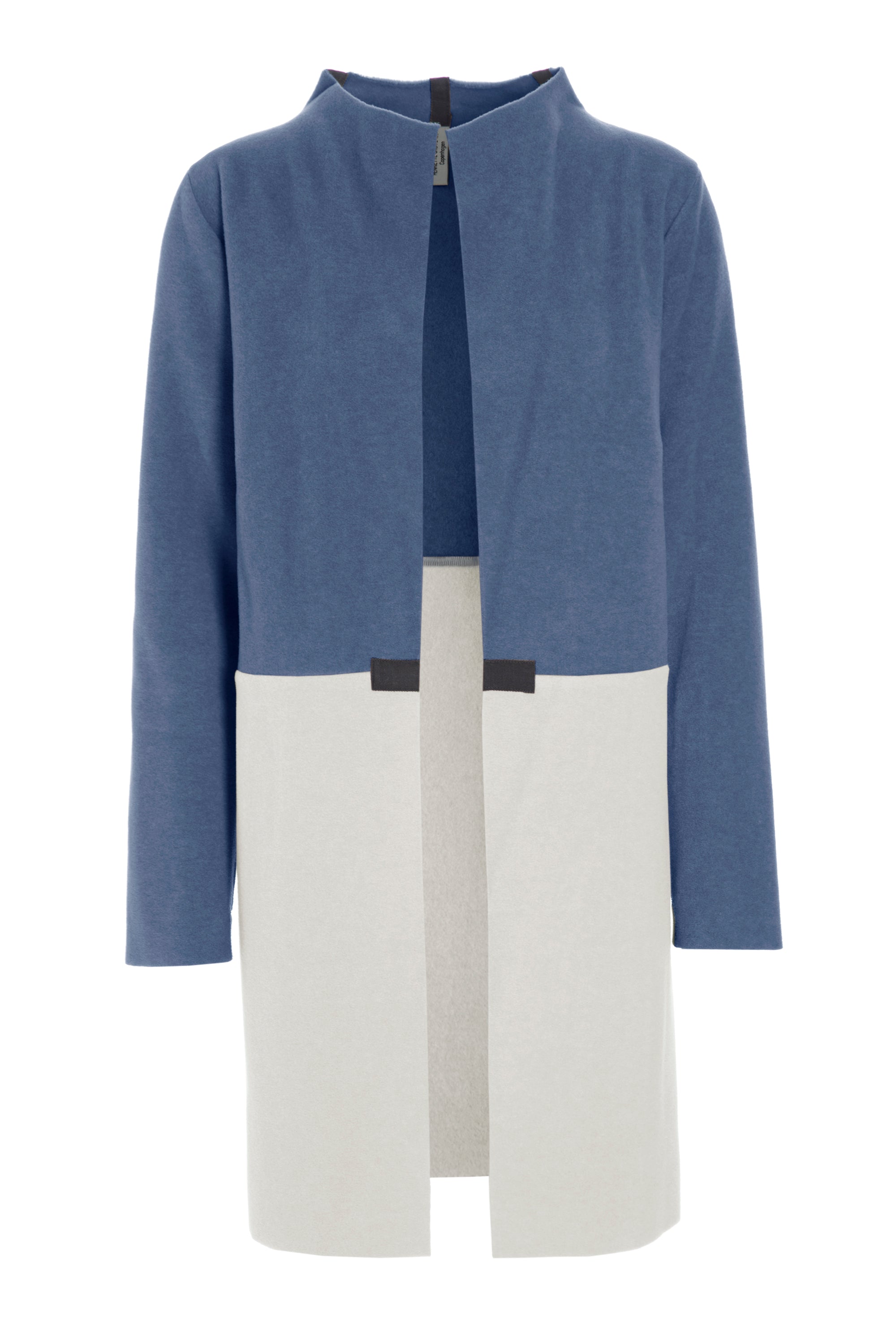 HENRIETTE STEFFENSEN COPENHAGEN CARDIGAN 2 FARVET - 7133 CARDIGANS BLUE/OFF WHITE
