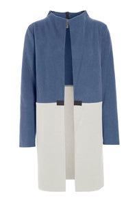 CARDIGAN 2 FARVET - 7133 - BLUE/OFF WHITE