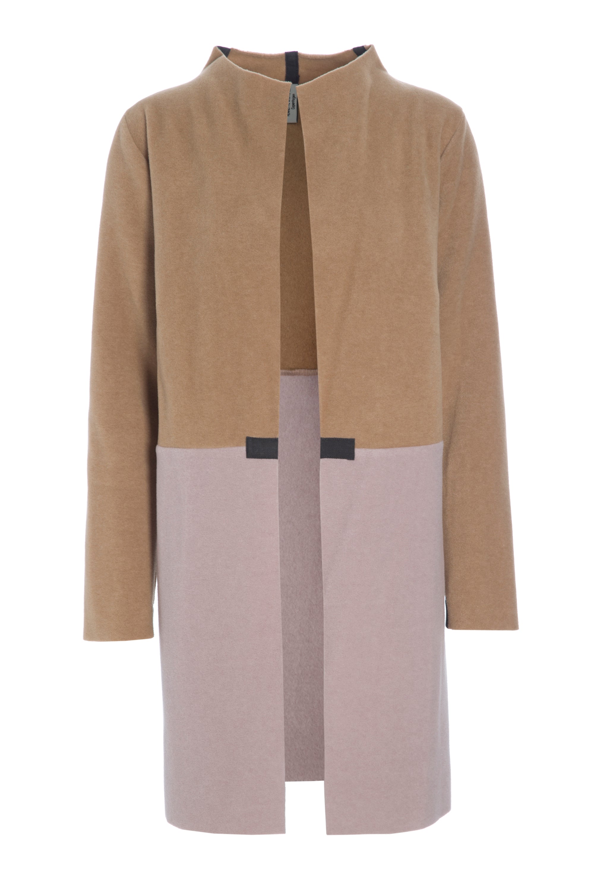 HENRIETTE STEFFENSEN COPENHAGEN CARDIGAN 2 FARVET - 7133 CARDIGANS CAMEL / NUDE 816