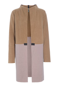 CARDIGAN 2 FARVET - 7133 - CAMEL / NUDE