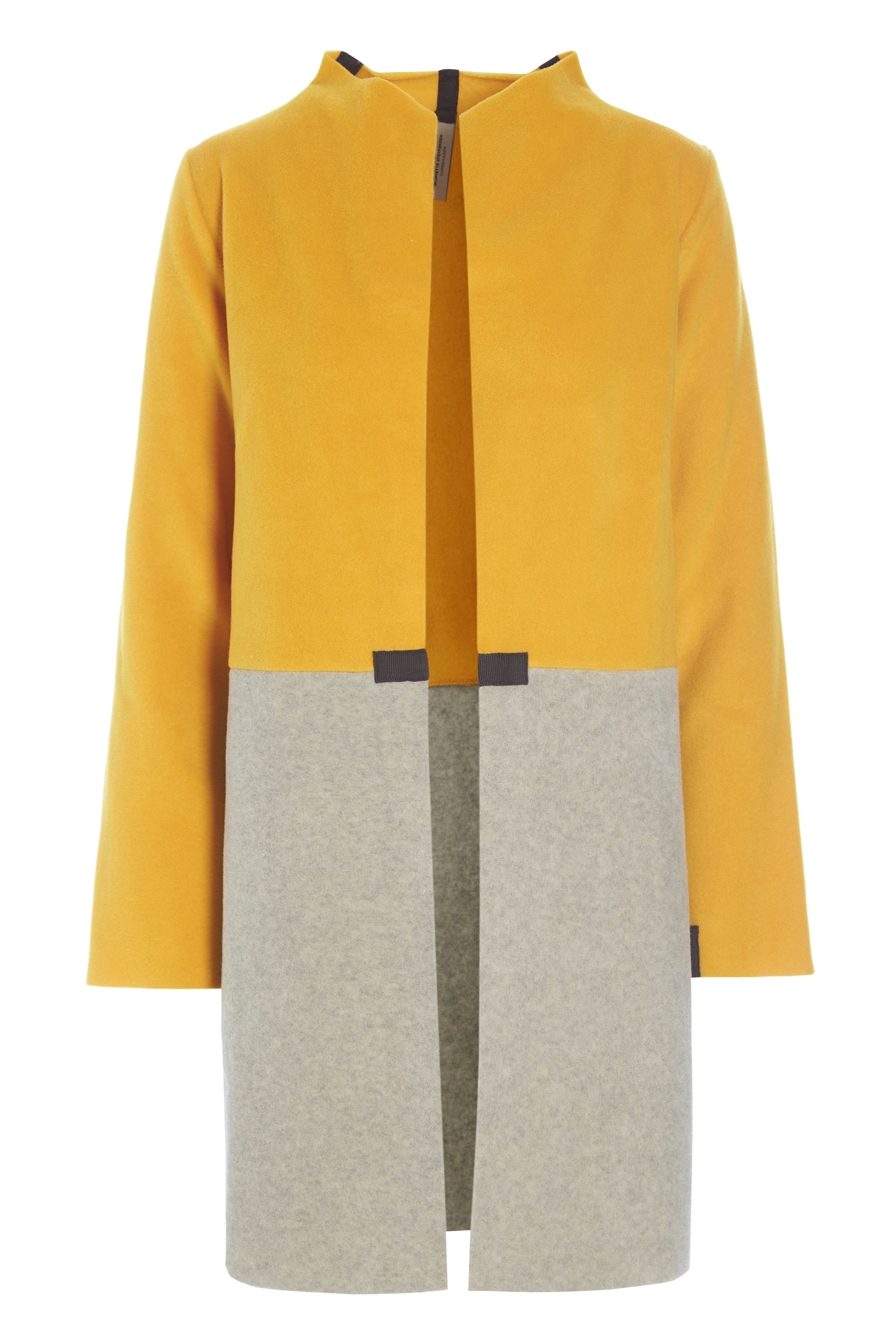 HENRIETTE STEFFENSEN COPENHAGEN CARDIGAN 2 FARVET - 7133 CARDIGANS SAFRAN/SAND 687