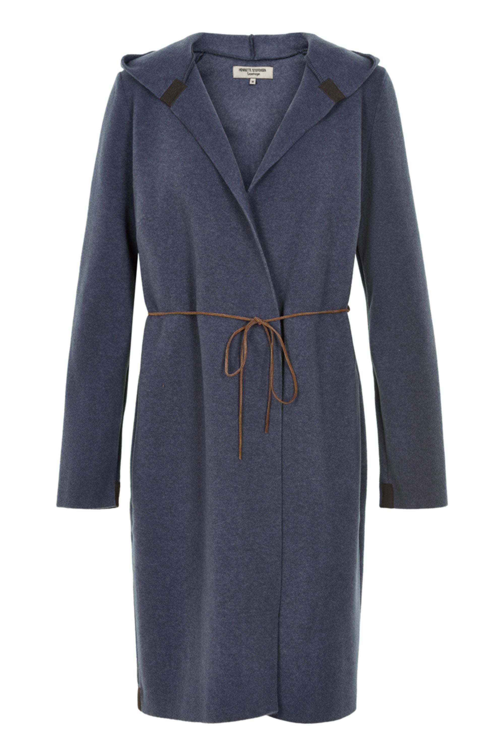 HENRIETTE STEFFENSEN COPENHAGEN CARDIGAN MED BÆLTE - 7111 CARDIGANS DEEP BLUE 502