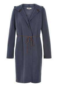 CARDIGAN MED BÆLTE - 7111 - DEEP BLUE