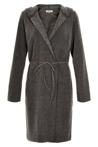 CARDIGAN MED BÆLTE - 7111 - GREY