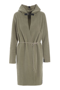CARDIGAN MED BÆLTE - 7111 - OLIVE