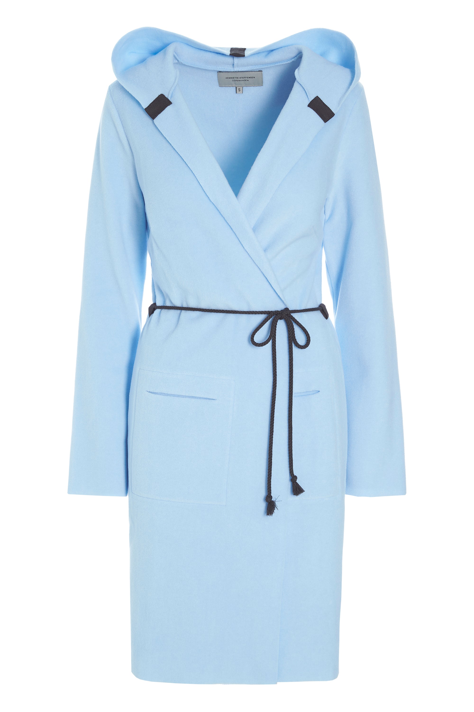 HENRIETTE STEFFENSEN COPENHAGEN CARDIGAN MED BÆLTE - 7151 CARDIGANS BABY BLUE 671