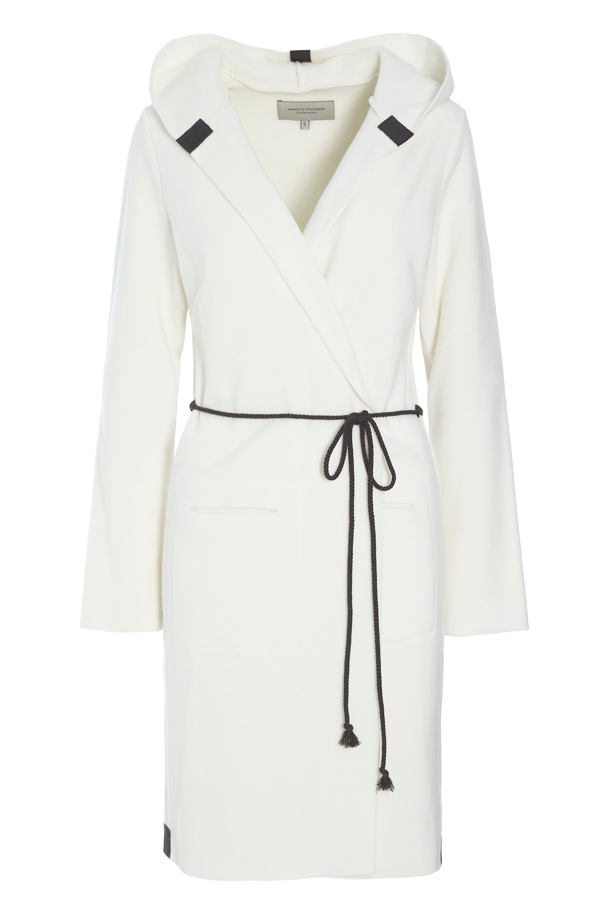HENRIETTE STEFFENSEN COPENHAGEN CARDIGAN MED BÆLTE - 7151 CARDIGANS OFF WHITE 802