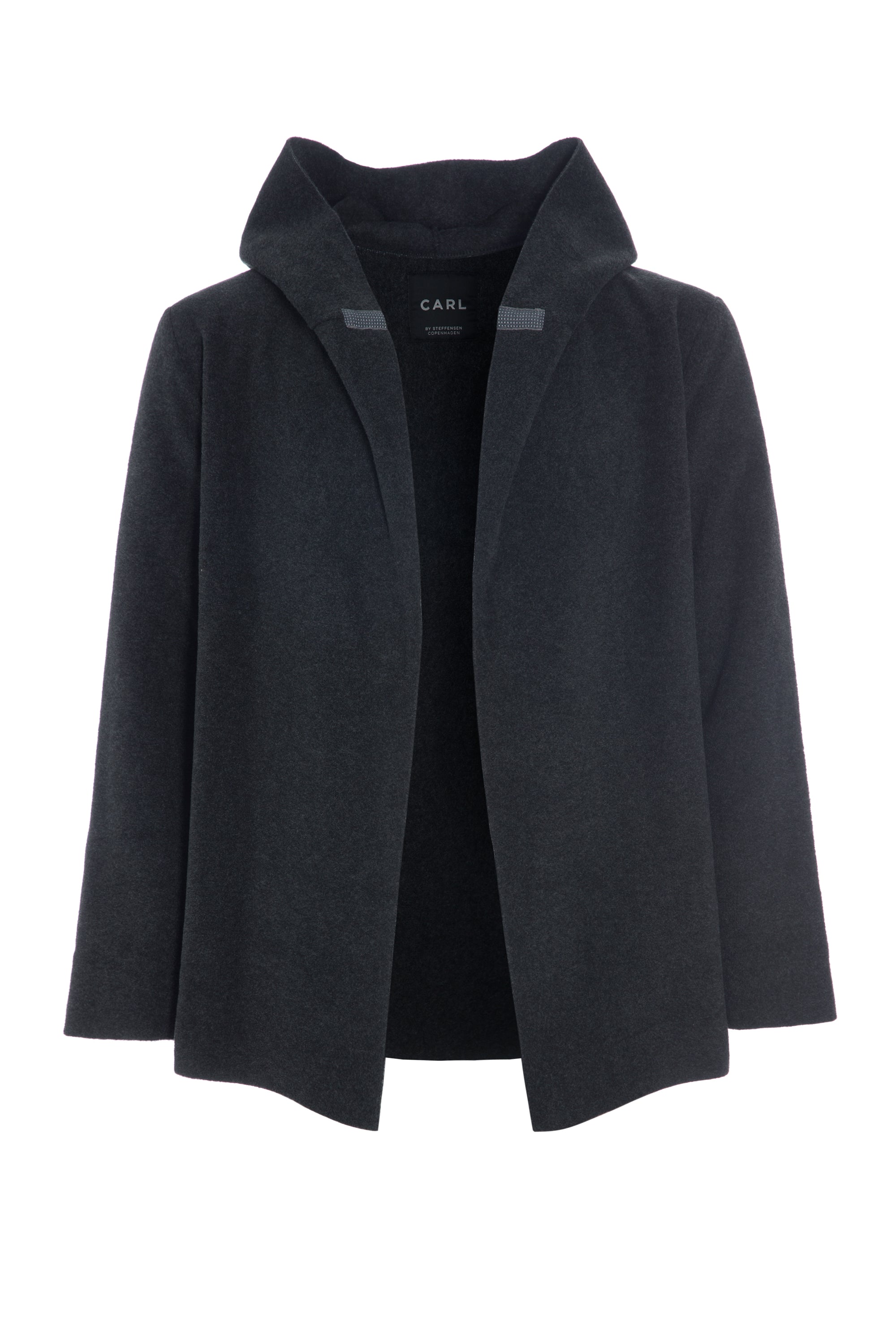 CARL BY STEFFENSEN COPENHAGEN CARDIGAN MED HÆTTE - 1002C CARDIGANS SOFT BLACK 914