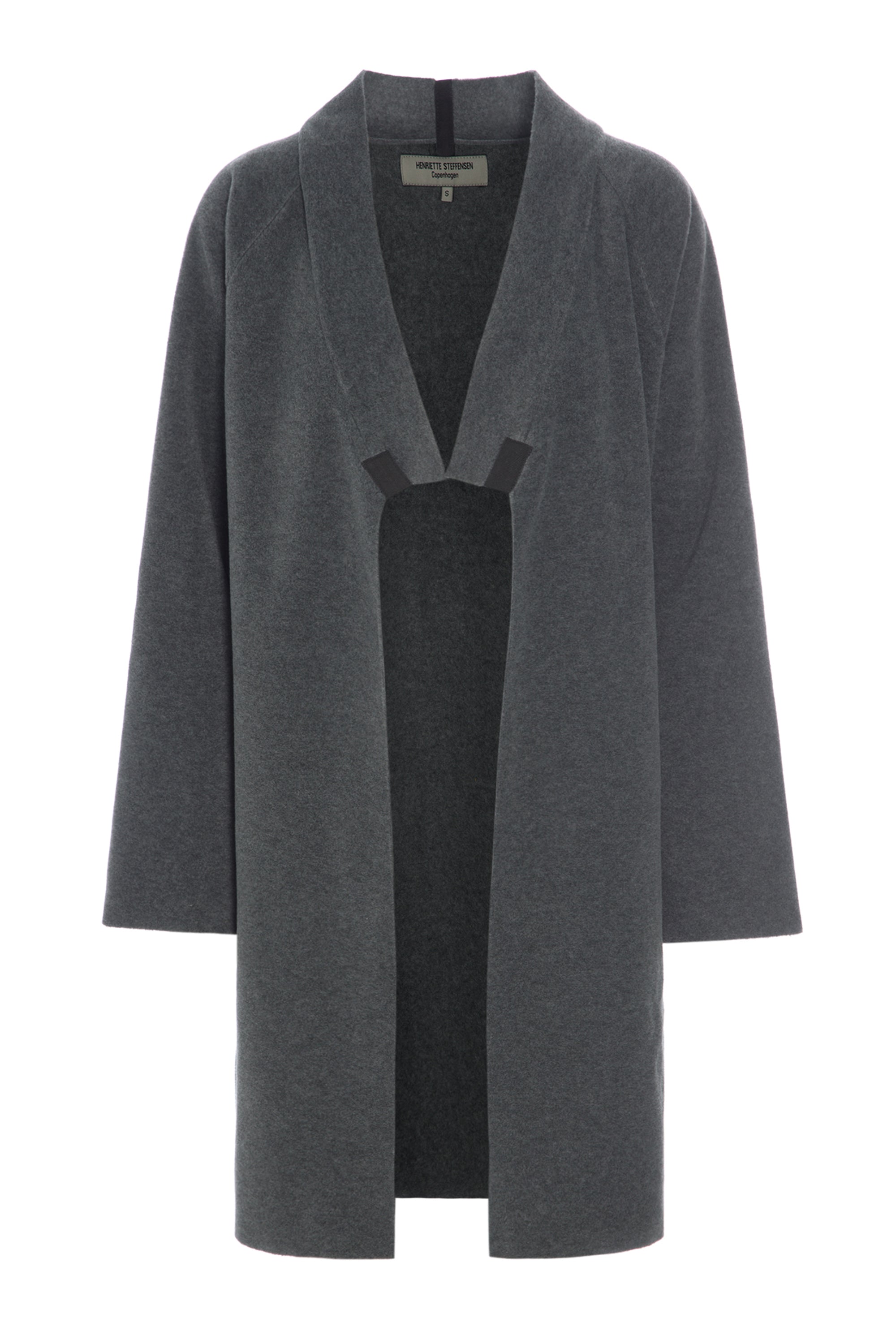HENRIETTE STEFFENSEN COPENHAGEN CARDIGAN MED LANGE SLIDSER - 7117 CARDIGANS GREY 905