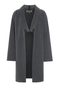 CARDIGAN MED LANGE SLIDSER - 7117 - GREY