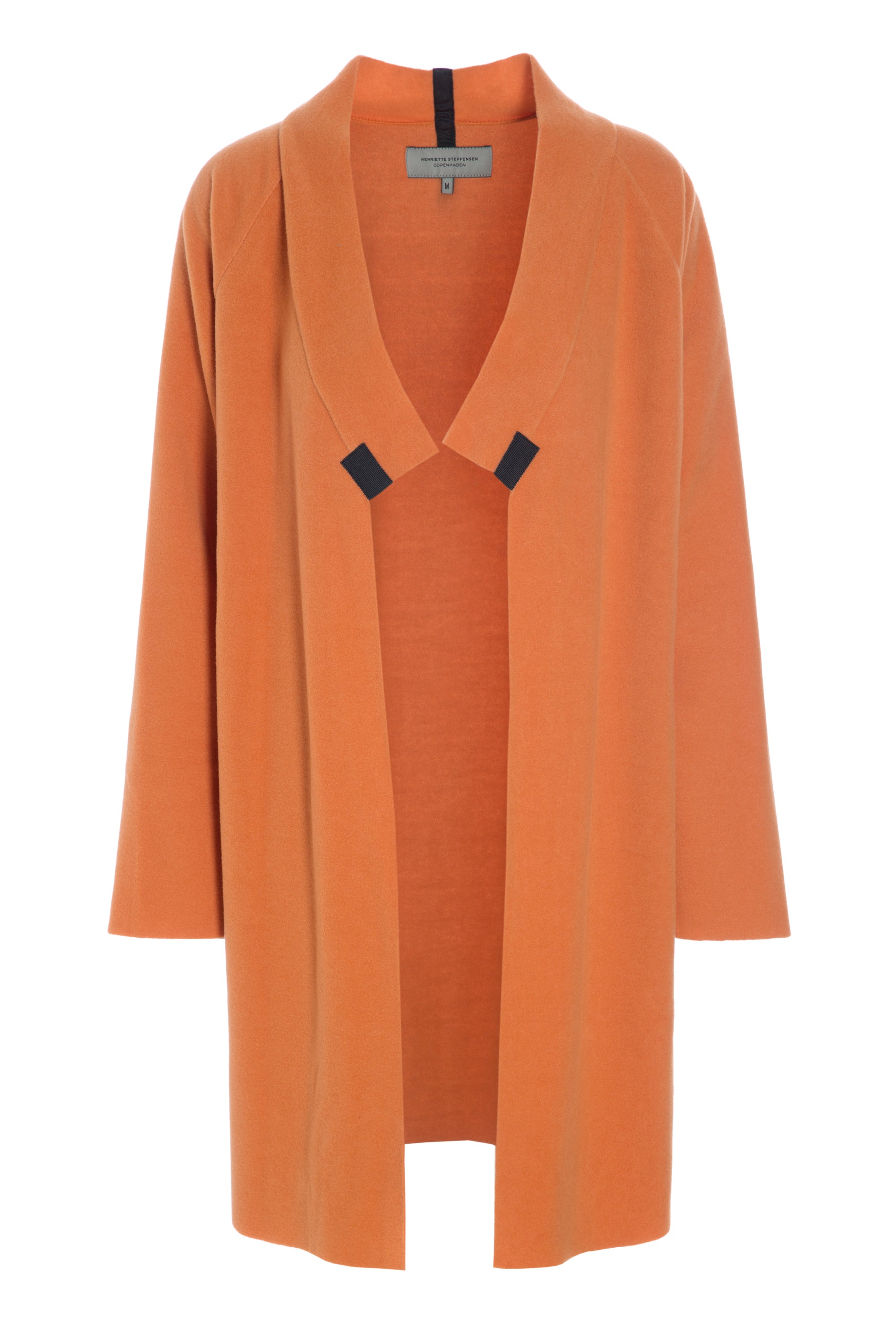 HENRIETTE STEFFENSEN COPENHAGEN CARDIGAN MED LANGE SLIDSER - 7117 CARDIGANS SAFRAN 701