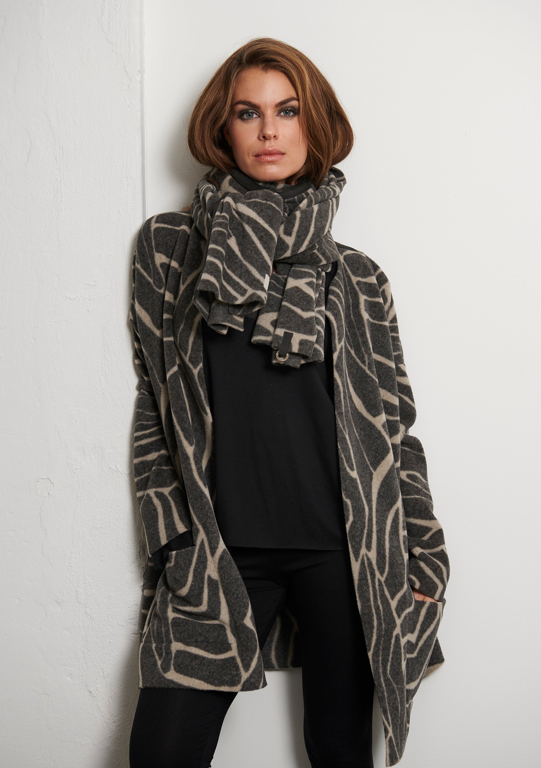 HENRIETTE STEFFENSEN COPENHAGEN CARDIGAN  OVERSIZE - 7105P CARDIGANS LEAVES