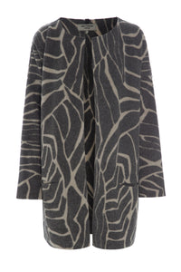 CARDIGAN  OVERSIZE - 7105P - LEAVES