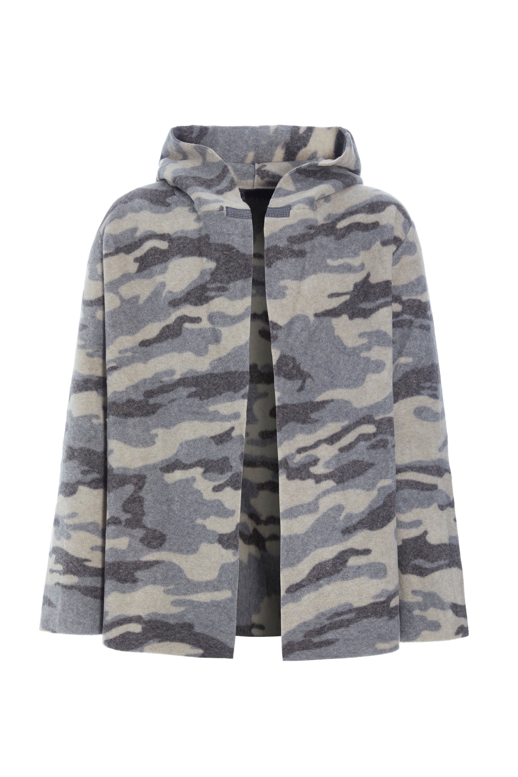 CARL BY STEFFENSEN COPENHAGEN Cardigan i print med hætte - 1002CP CARDIGANS CAMOUFLAGE 102