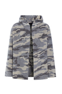 Cardigan i print med hætte - 1002CP - CAMOUFLAGE