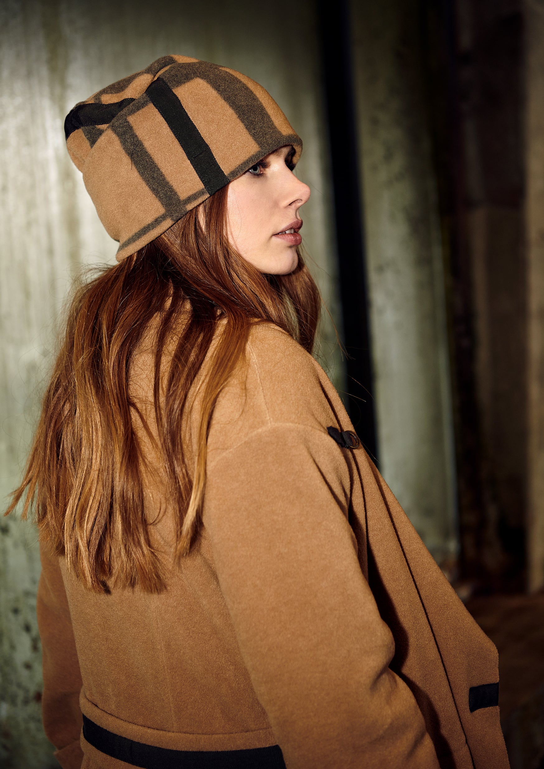 HENRIETTE STEFFENSEN COPENHAGEN DOBBELT FOLDET HUE - 5037P HATS CLAN CHECK 114