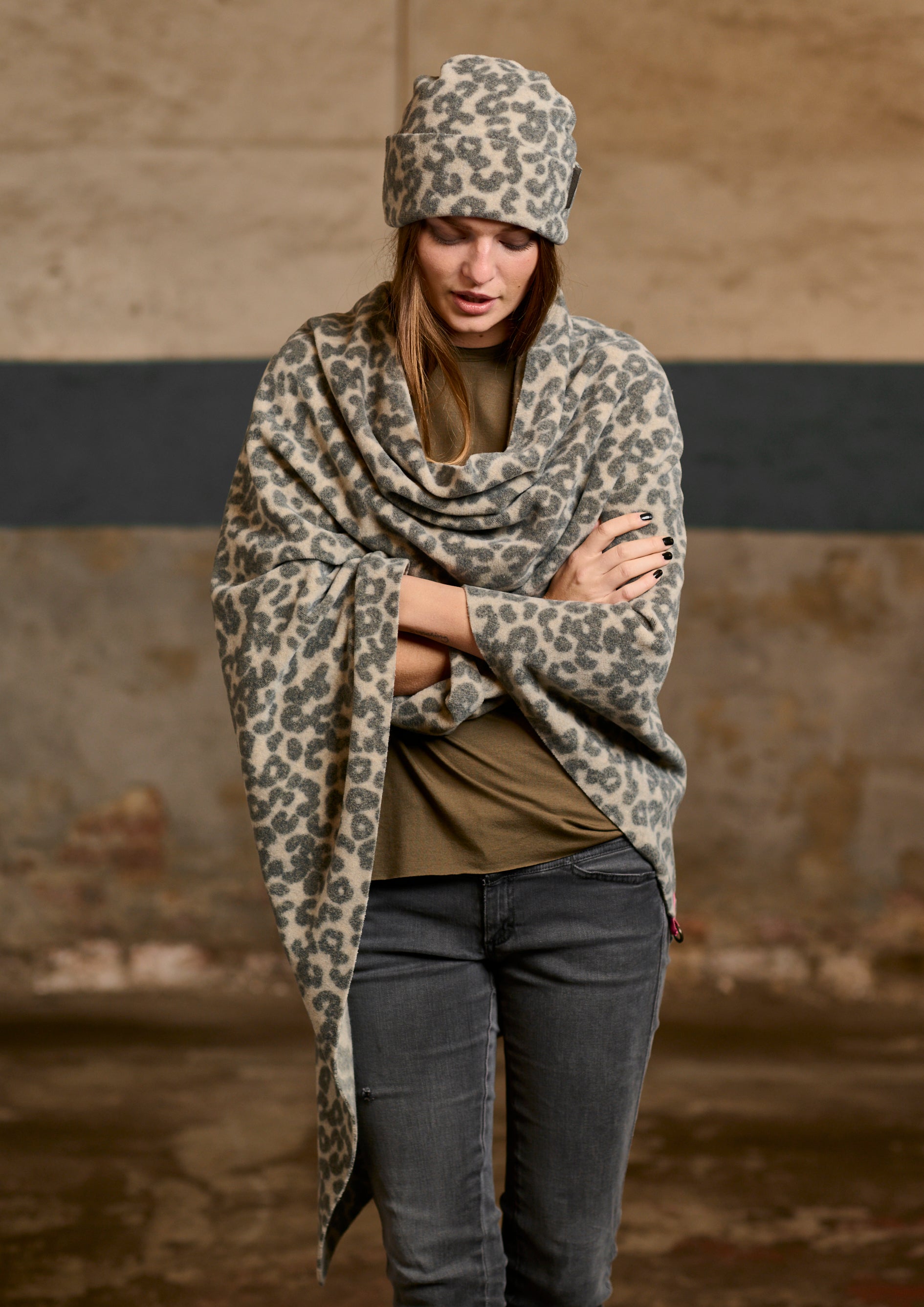 HENRIETTE STEFFENSEN COPENHAGEN EKSTRA STOR PONCHO - 4040P PONCHOS LEOPARD pink 115
