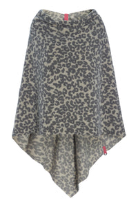 EKSTRA STOR PONCHO - 4040P - LEOPARD pink