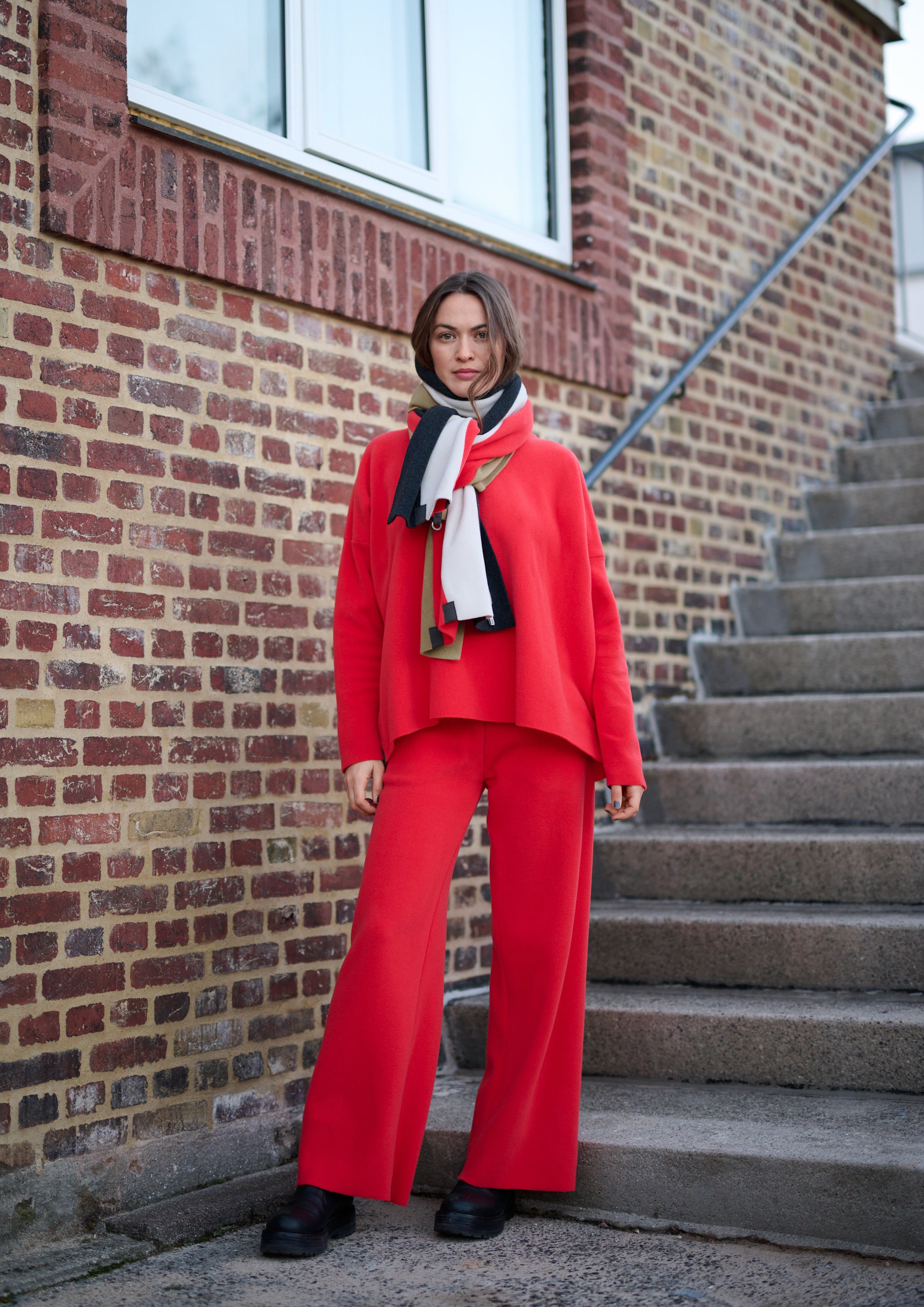 HENRIETTE STEFFENSEN COPENHAGEN FLARE BUKSER - 2116 BUKSER TOMATO 845