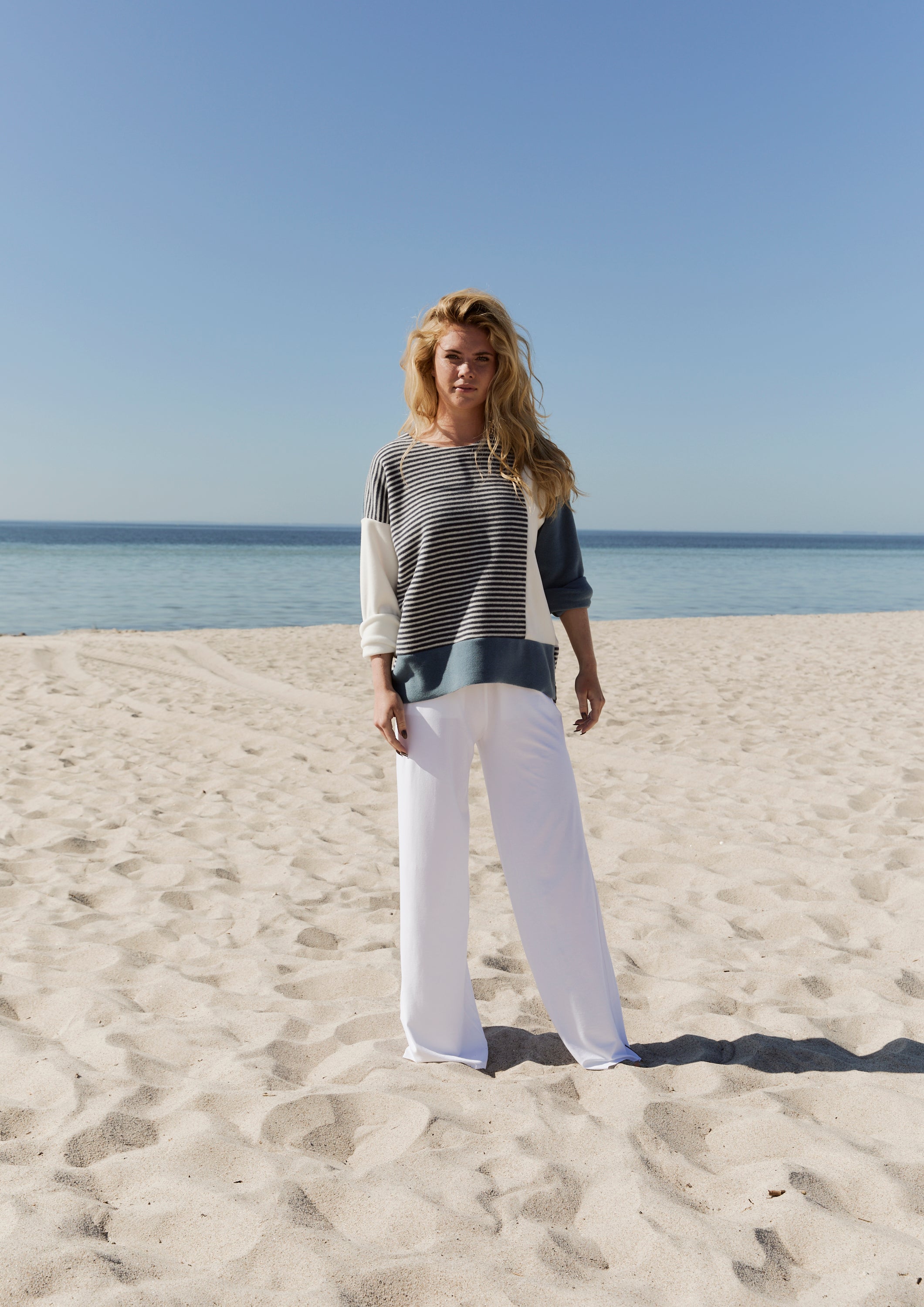 HENRIETTE STEFFENSEN COPENHAGEN FLARE BUKSER - 99013 BUKSER WHITE 816